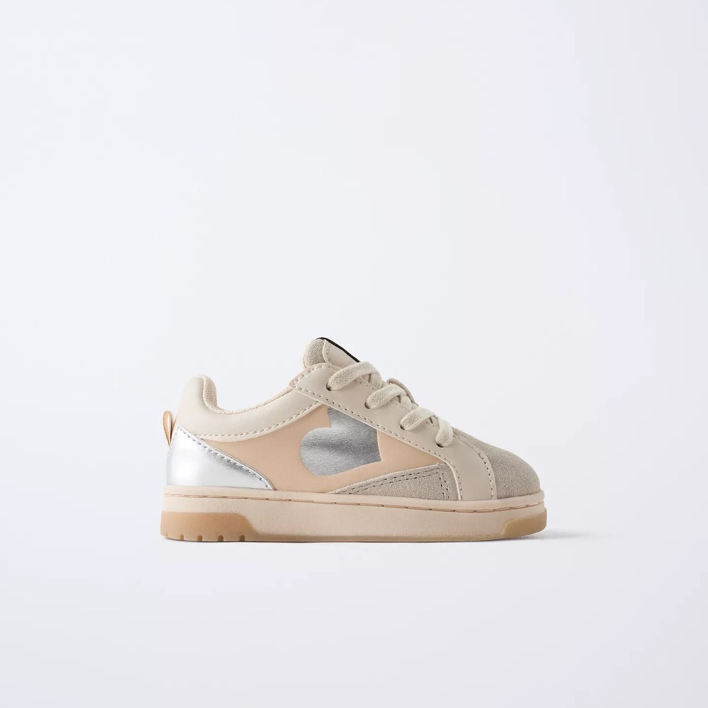 Zara toddler sneakers with silver heart